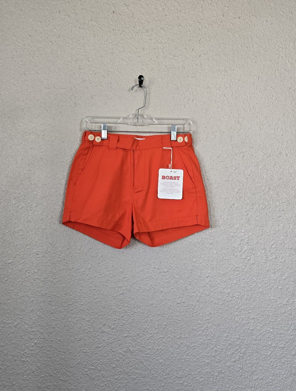 Boast Orange Shorts With Adjustable Waist New With Tags #2C1156